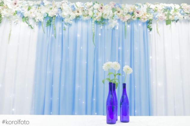 Свадебное оформление в голубом цвете. Голубая свадьба.