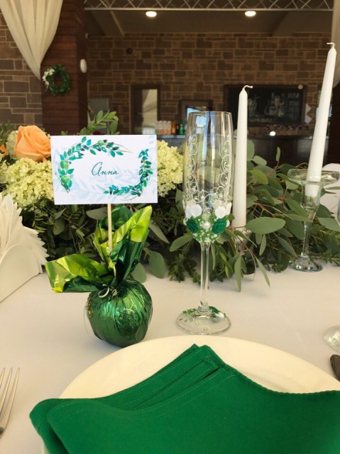 Зеленая свадьба. Свадьба в зеленом цвете.
